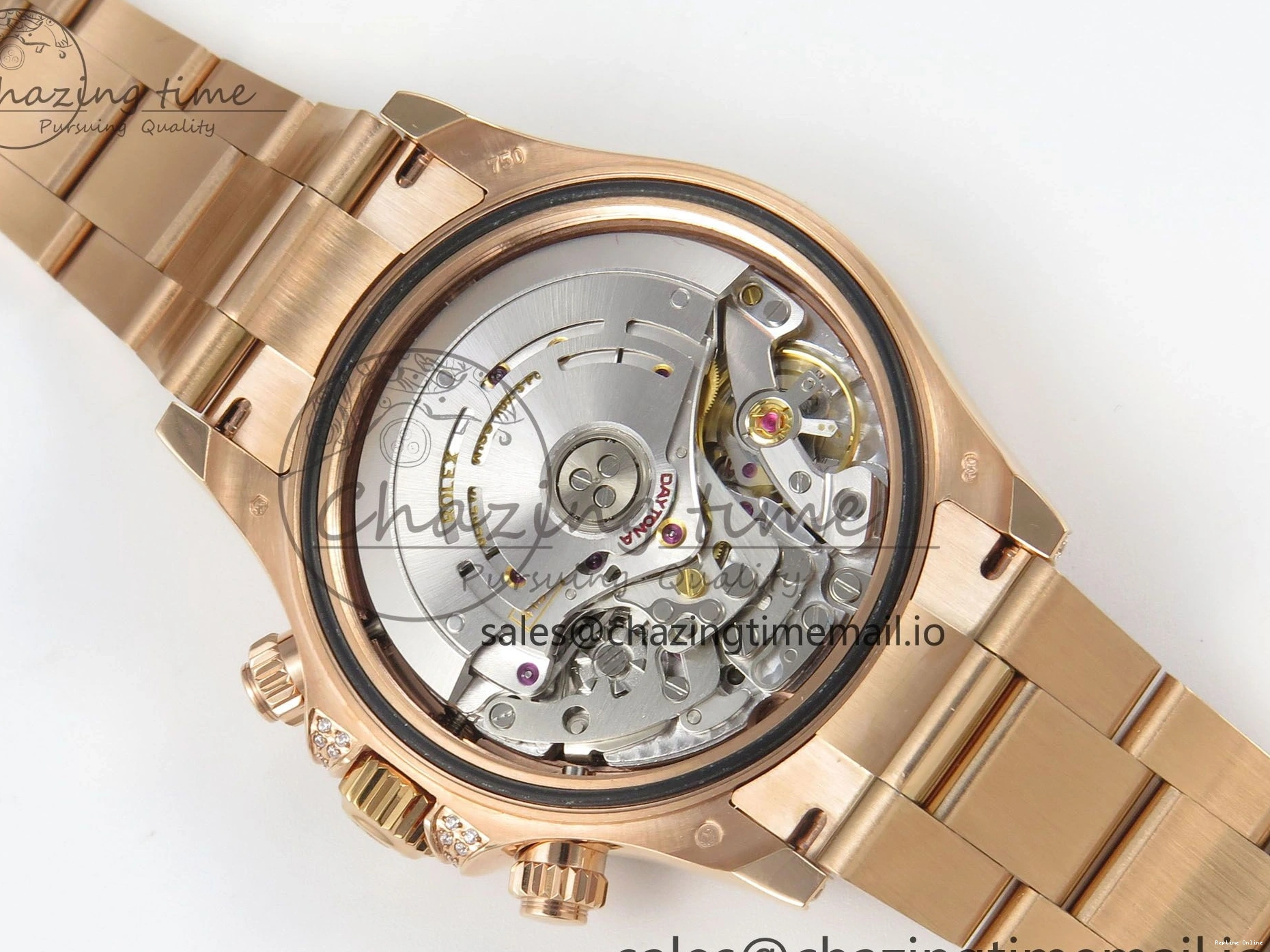 0203 FlexibleFit Daytona 116595 RBOW Rainbow IPKF Best Edition Black RG Dial on RG Bracelet DD 276